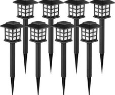 Solar Lights Outdoor Garden, 8 Pack Garden Lights Solar Powered Waterproof, Solar Lights Outdoor, Landscape, Path, Yard, Patio, Driveway,Pathway,Warm White,Auto ON/Off