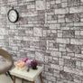 3D Wall Panels with Light Grey Brick Design 10 pcs EPS Image 3