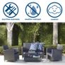 Cosco Malmo 4PC Patio Set - Grey w/ Navy Cushions - 88529GBLEUK Image 10