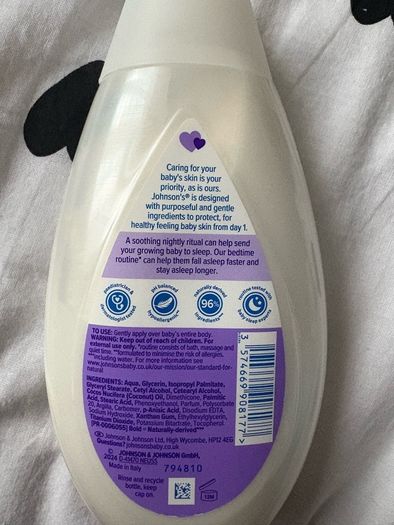 johnston baby bedtime lotion