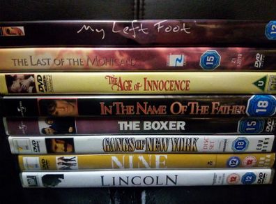 Daniel Day-lewis Dvd Collection My Left Foot Lincoln Last of the Mohicans etc