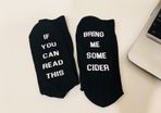If You Can Read This Bring Me Some Cider Of Wine Funny Socks Great Gift Present