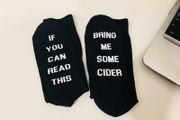 If You Can Read This Bring Me Some Cider Of Wine Funny Socks Great Gift Present
