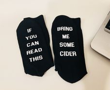 If You Can Read This Bring Me Some Cider Of Wine Funny Socks Great Gift Present