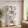 Vintage Brown Bookcase with Industrial Steel Frame Image 4