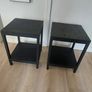 2x Black Side Tables / Bedside Lockers Image 6