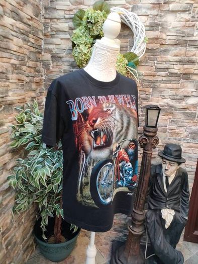 Born To Be Wild Biker T-shirt  Front and Back Print's  Size Medium