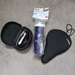 NEW cycling accessories: gel seat sun glasses water bottle