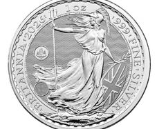 2026 UK 2 Pounds Britannia 1oz Silver Bullion Coin Privy Mark Hong Kong.(In Capsule)