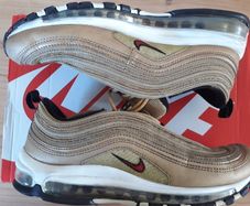 Nike Air Max 97 OG Metallic Gold/Varsity Red-White-Black Size UK-8/EUR-42.5-2018