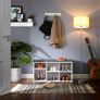 _Shoe Rack with 6 Compartments and 3 Adjustable Shelves Shoe Cupboard Hallway Living Room Easy Assembly Space Saving White Image 2