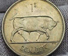 Ireland 1963 1 Shilling Beautiful Uncirculated Nicely Toned