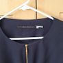 Ivanka Trump Navy Collarless Zip Blazer Size UK 14 (US 10) Image 2