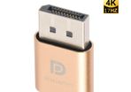 XT-XINTE 4K@17Hz DisplayPort (DP) Gold-Plated Virtual Display Adapter DDC/EDID Dummy Plug Headless Ghost Display Emulator for Mining//Laptops/Remote Servers (Brand New/Warranty)