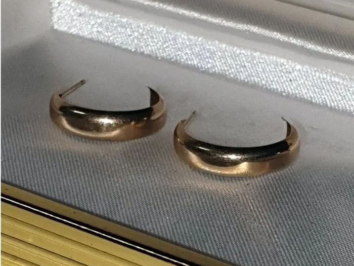 Vintage Hallmarked 9ct Gold 'Demi' Hoops