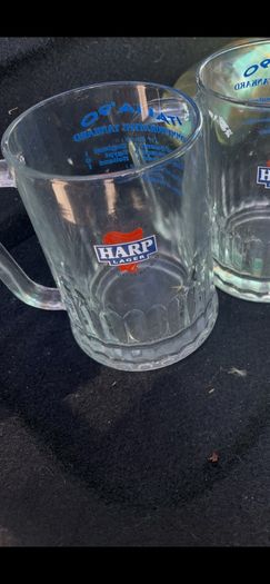 "Pair of Vintage Harp Lager Italia 90  Tankards ".