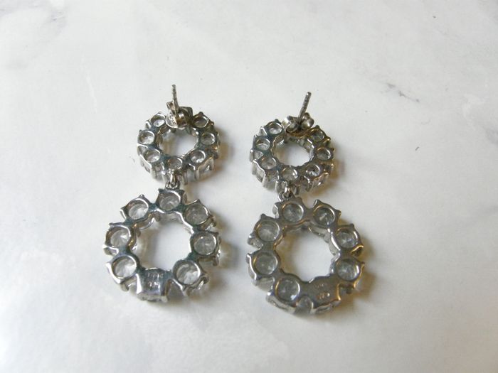 Limited Edition Cullinan White Topaz 925 Sterling Silver Drop Earrings 13.92ct Certificate of Authenticity