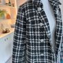 Savida Black & White Houndstooth Check Double-Breasted Coat Size M UK 12 / EU 40 Image 7