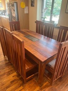 Hardwood Kitchen Table and Chairs.