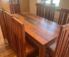 Hardwood Kitchen Table and Chairs.