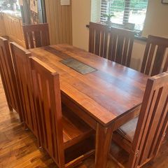 Hardwood Kitchen Table and Chairs.