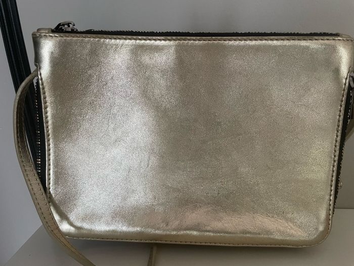 Zadig et Voltaire gold leather bag