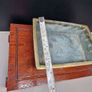 Old Chinese Brass Incense Burner / Censer on Wooden Stand  Aged Patina Image 5
