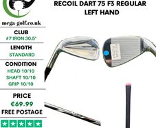 New Wilson DYNAPWR Forged #7 Iron 30.5 Degree / Recoil Dart 75 F3 Regular / Left Hand