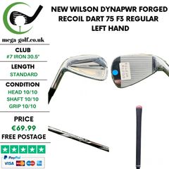 New Wilson DYNAPWR Forged #7 Iron 30.5 Degree / Recoil Dart 75 F3 Regular / Left Hand