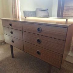 Schreiber mid century teak veneer dresser