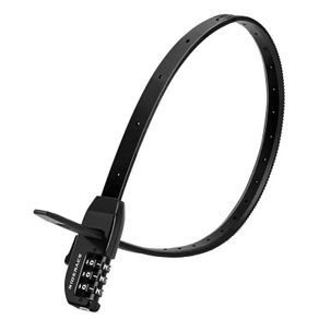 Password Tie Lock Multipurpose Bicycle Electric Scooter Motorcycle Portable Anti-theft 3 Digit Bike Helmet Lock Black