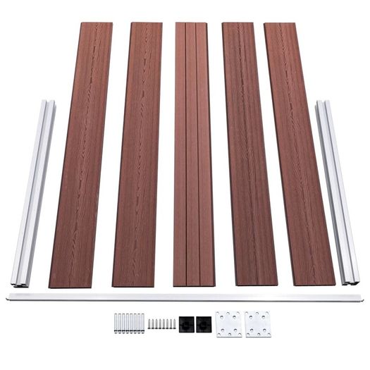 Garden Fence WPC 353x106 cm Brown