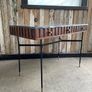 Console / desk table solid wood marble top Image 5