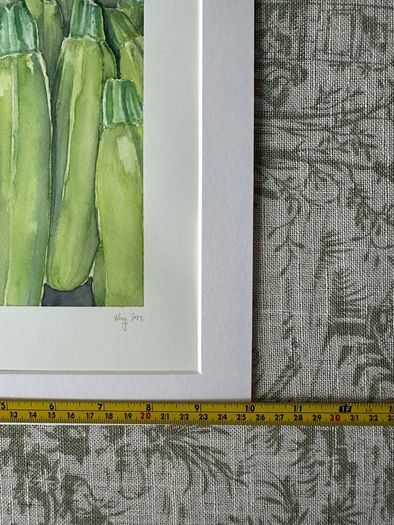 Watercolour - Stacked Courgettes