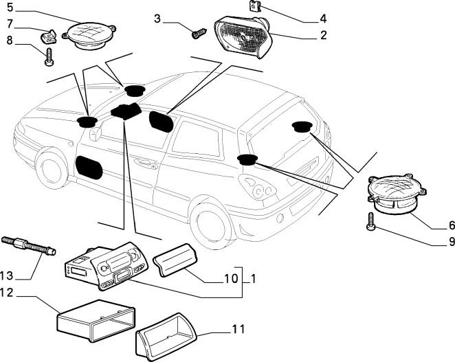 Rear Speaker (Fiat Bravo Brava)
