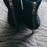 Black Suede Ankle Boots  Size 5 Image 5
