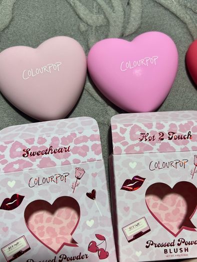 Colour pop heart pressed blushers and highlighters BNIB