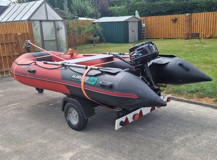 Boat, engine and trailer