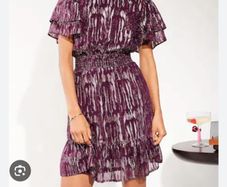 Purple and metalic dress Size 20