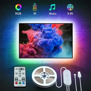 LED TV Backlight, Music Sync USB Powered LED Strip Lighting Kit with Remote for 46-60 Inch TV Television PC Monitor(2 x 50cm + 2 x 100cm) [Energy Class A++]
