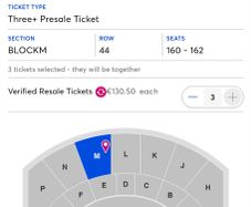 3 seated westlife tickets for Sunday
