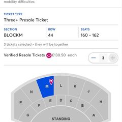 3 seated westlife tickets for Sunday