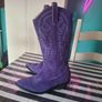 Purple suede cowboy boots Image 2
