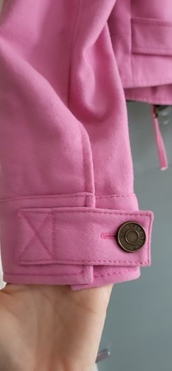VALENTINO pink wool biker cropped jacket Sz 44 Italian = (Fit 12 UK) - Rrp 695 (New)