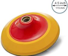 GP12640 Hook and Loop Rotary Backing Pad with 5/8''-11 Thread, Sanding and Polishing Backer/Diameter 4.5 inch