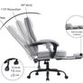 Office Chairs for Home, Ergonomic Office Chair with Footrest, 90-135 Recline, 150kg Heavy Duty Fabric Computer Desk Chair with Linkage Armrests, Adjustable Height for Napping and Gaming Image 5