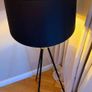 Black & Gold Tripod Floor Lamp Image 4