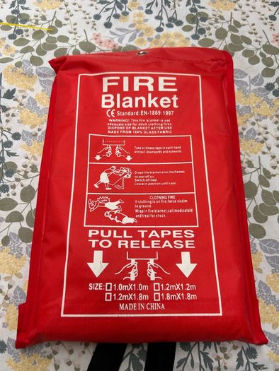 Fire extinguisher and blanket new. Receipt to prove
