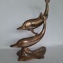 Lovely vintage brass dolphins couple Image 5