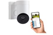 Somfy Outdoor HD Home Security Camera, Smart Device with Integrated App and Simple Installation, White